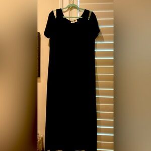 Black Chicos long cold-shoulder dress